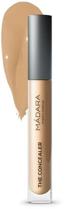 MÁDARA Corrector Perfeccionador Luminoso 35 HONEY, 4ml. Acabado dewy con ácido hialurónico. Corrector natural para ojeras e imperfecciones. Vegano, certificado COSMOS natural