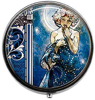 Moon Goddess Boîte à pilules en verre Motif déesse de la lune