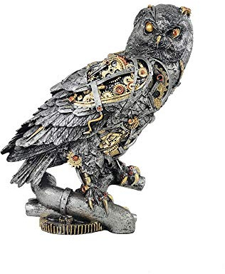 IM XL Deko Figur Eule Steampunk Halloween Gothic Dekoration Eulenfigur Uhu Fantasy