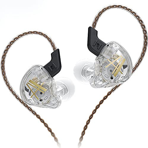 CCA CA2 Auricolari in-ear monitor con microfono subwoofer personalizzato auricolare gioco DJ cantante auricolare adatto per musicisti riduzione del rumore auricolare bianco senza microfono