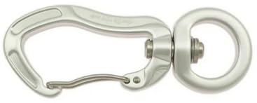 Metalworks Alu-Karabiner, massiv und robust mit Drehgelenk - extra stabil, ideal für Hundeleinen - 100% ROSTFREI ! (Aluminium, 71 x 30mm) (Aluminium - rundes Auge, 71 x 30mm)