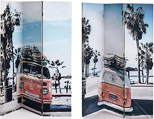 Kobolo Paravent Raumteiler Spanische Wand Sichtschutz -California- 120x170 cm