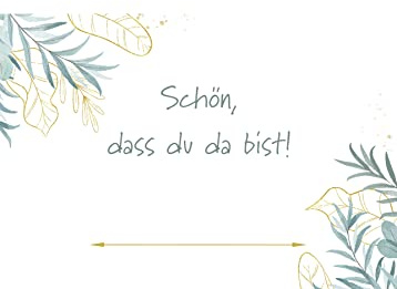 Edition Seidel Set 50 Premium Tischkarten Platzkarten Namenskarten Hochzeit - Geburtstag - Taufe - Kommunion - Konfirmation - Firmung - Jugendweihe - Silberhochzeit - Goldhochzeit - Feier