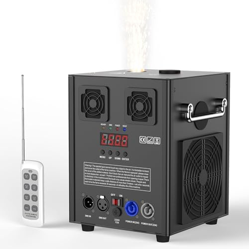 FODEXAZY Neue Version 1000W Pyrotechnikmaschinen Cold Spark Feuerwerksmaschine Spark Machine mit Fernbedienung für Party Halloween Weihnachten Hochzeit