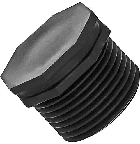 MegaHaustechnik Gewindefitting Kunststoff, Stopfen 1 1/2 Zoll AG | Trinkwasser geeignet, 1 1/2“ Außengewinde-Außendurchmesser 48mm, DN40 Sechskant Endstück Rohr-Verschluss