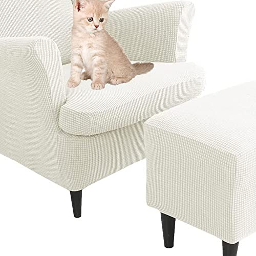 uyeoco Sesselüberwürfe Elastisch 3-teilig Sesselbezug Ohrensessel Überzug Mit Ottomane Schonbezug Ohrensessel Bezug Bezug Sesselhusse Stretch Husse Für Ohrensessel (Color : #94)