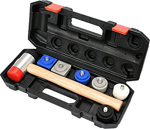 Montage Hammer Schonhammer Set mit gemischten Schlagköpfen Ersatzköpfen 8 tlg. in Box