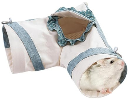 FANGZ Kleintiertunnel, Hasentunnel für Kaninchen,Häschen-Tunnel-Hide-Nest - Spieltunnel, Hasennest, Kaninchentunnel, Hamstertunnel, Frettchentunnel, Kleintier-Aktivitätsspielzeug