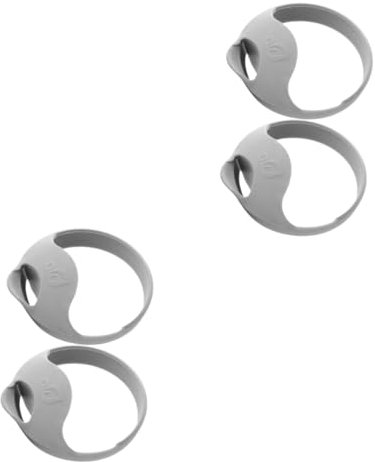 Garneck 4pcs Silicone Oil Separator Ring Clip Oil Strainer for Soup Large Grease Separator Ladle Reusable Cooking Filter Strainer