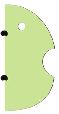 Wall-mounted Urinal Baffle, Urinal Privacy Screen Toilet Partition, Child Urinal Partition Divider Screen Panel, Toilet Protection Screen, for Schools/Kindergartens (Color : Green, Size : 2p