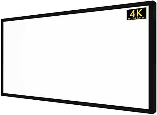 WEITINGKKK Écran de projecteur Portable, Écran Anti-lumière, focale Ultra-Courte, écran à Cadre Ultra-étroit réglable à Fixation Murale 4K HD for la Maison, sans Plis(92inch)