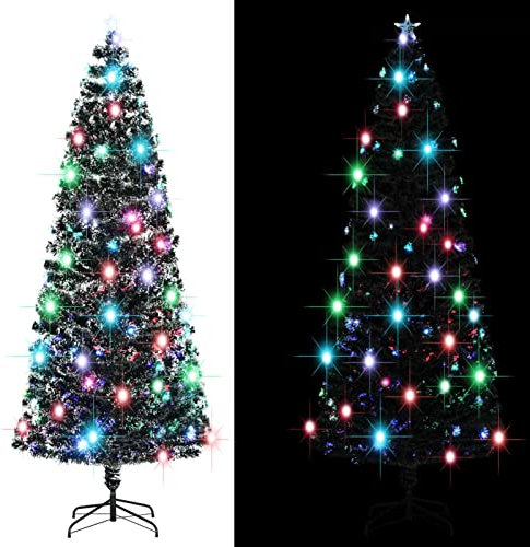 Xichuzi Weihnachtsbaum mit Beleuchtung und Ständer 240 cm Glasfaser, Tannenbaum Künstlich, Christmas Tree, Tannenbaum Deko, Weihnachtsbäume, Christbaum - 284299