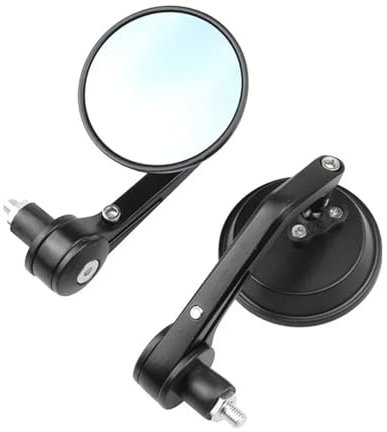 PRFGSGVBV Seite Rückspiegel Paar 7/8 22mm Für Roller ATV Anti-Glare Motorrad Rückspiegel Motorrad Retro Runde Lenkerende Seitenspiegel Lenkerendenspiegel