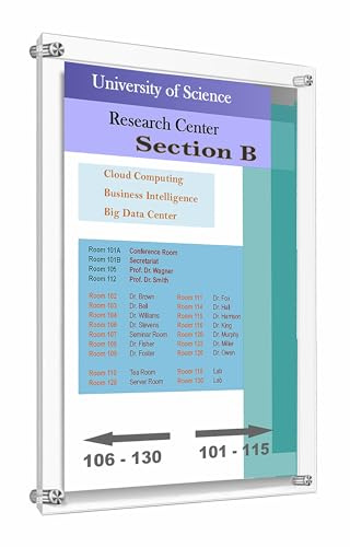 TUKA-i-AKUT Acrílico Marco de Documentos para A2 Cartele, Montaje en Pared, Doble Panel Transparente, Marco de Exhibiciónde Escritorio para Fotos Pósteres Folletos Certificados, TKD9402-A2-1x