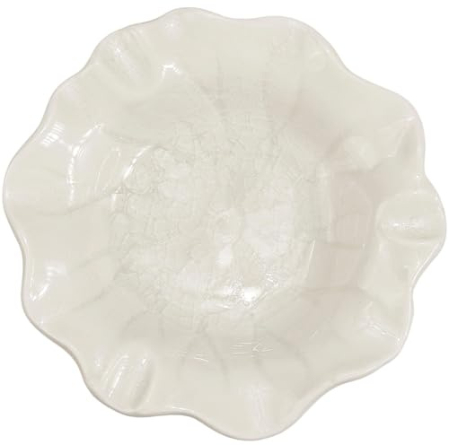 SUNNYCLUE Vassoio Portagioie In Ceramica Bianca con Fiori Primaverili e Scoppiettanti, Ciotola Portagioie con Oli Essenziali di Bellezza Thailandese, Vassoi per Adulti, CHIsavi, Anelli, Orecchini, Col