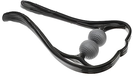 Manuelles Nackenmassagegerät Tragbar aus Pp und Tpr Schwarz | Ergonomisches Design, Anpassbare Stärke, Hautfreundliche Oberfläche, Leichtes Format
