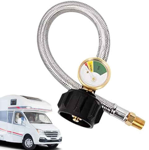 Manguera de propano, línea de gas de repuesto para RV, conector de utensilios de cocina, accesorio de latón de alta compatibilidad, conectores de extremo de latón fáciles de instalar, para remolques