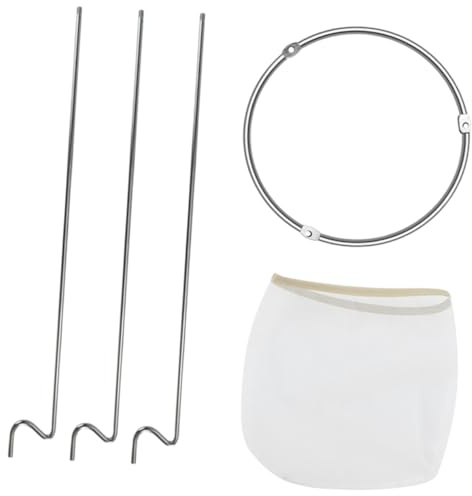 Gatuida Reusable Jelly Strainer Stand with Food Grade Mesh Filter Bag for Juice and Jam Making Washable Sieve Straining with Stable Frame for Fruit Purees and Nut Milks