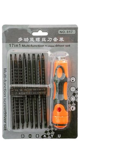 Set di cacciaviti telescopici triangolari, 17 in 1, magnetici, per utensili manuali di precisione, con punte Y/T/U/Star/Cross/Flat per elettronica e riparazione di elettrodomestici