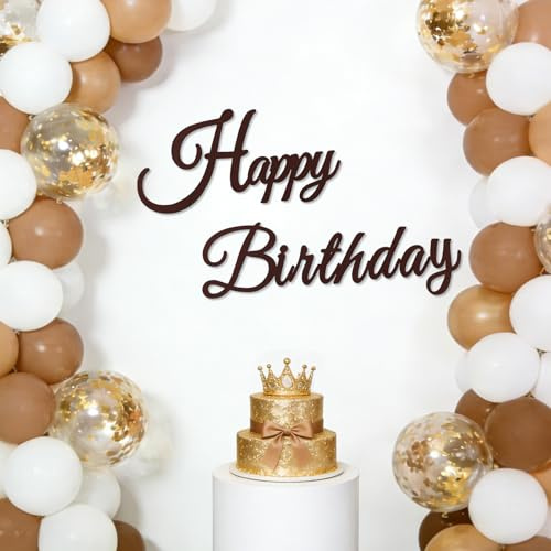 Letrero Happy Birthday,Guirnalda Cumpleaños Puntos Adhesivos Incluidos, Perfecto para Fondos de Fiestas de Cumpleaños y Decoraciones de Pared