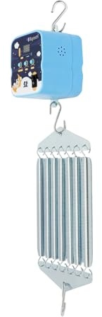 Elektrische Baby-Schaukel-Steuerung 12W 12V, Federwiege Steuerung bis 19 kg, 7 Federn, 9 Stufen, Timer 15-240 min, Bluetooth Fernbedienung, EU-Stecker, ohne Wiege