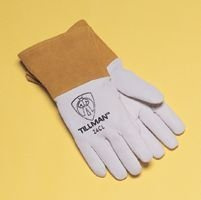AODERTI Welders Glove with Kevlar Stitching, Straight Thumb and 4 Cuff, Small, Pearl Gray by John Tillman and Co c Y