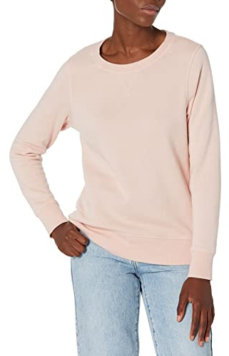 Amazon Essentials Women's Fleece Crewneck Pullover Sweatshirt (Available in Plus Size), Light Pink, S
