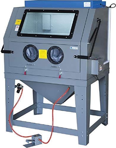 Fervi 0601 Cabine avec aspirateur à cyclone, filtre en papier, ouverture frontale et plafonnier avec 3 lampes fluorescentes