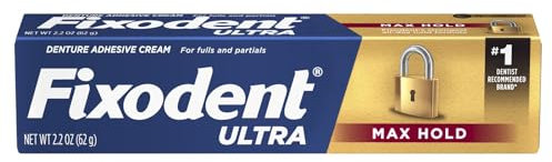 Fixodent Ultra Max Hold Dental Adhesive, 2.2 oz