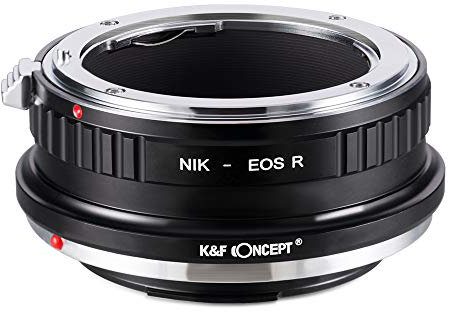 K&F CONCEPT NIK-EOS R Adaptateur de Monture d'objectif Compatible avec Objectif compatibile Con Nikon F/AI/AIS/D/AF-S et appareils Photo EOS R