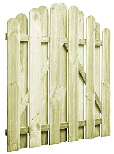 Festnight Gartentor Zauntor Imprägnierte Kiefernholz Eingangstor 100 x 100 cm Gartentür Zauntür Gewölbtes Design für Garten Hof oder Terrasse