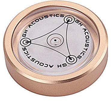 DollaTek Alloy LP Disc Stabilizer Turntable Balanced Bubble Spirit Level for Phonograp Vinyl Record Vibration Accessories - Gold