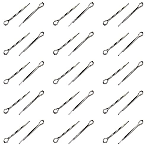 MroMax 200 Stück Gesamtlänge 20 mm Stiftbreite 1,5 mm Karbonstahl Split Cotter Pins Steckbolzen Rohrklappsplinte Federbolzen Spannstifte Fastener Hardware Silberton