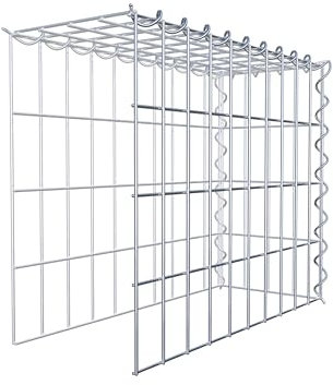 GABIONA - Gabione rettangolare in pietra, larghezza maglie: 5 x 10 cm, profondità 20 cm, cesto di coltivazione tipo 4, chiusura a spirale, zincato galvanizzato (50 x 40 x 20 cm)