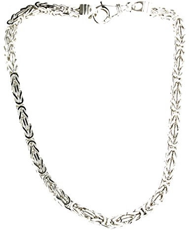 Original italienische Byzantiner Königskette 925 Silber 6 mm 50 cm Silberkette Halskette Damen Herren Schmuck ab Fabrik tendenze Italy D-BZ6-50