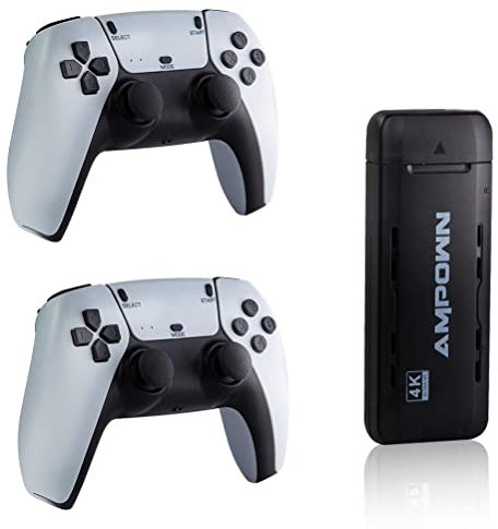 Kuashidai 4K HD Video TV Game Retro Consola portátil 64GB Incorporado 10000+Juegos clásicos con 2.4G Controladores inalámbricos Sistema Linux abierto Salida HDMI Consola de videojuegos para niños y