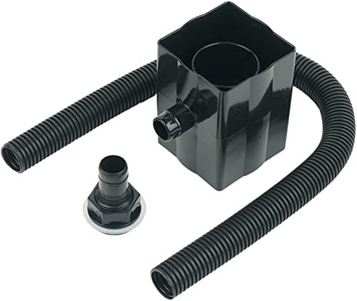 GENUEN® Floplast Rainwater Diverter Kit Fits Round and Square Down Pipes (Black)
