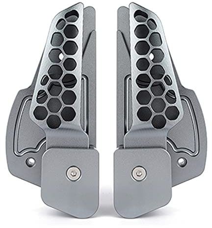 Motorrad Fußstützen Sozius Fußrasten Hinten Für Vespa Für Primavera Für Sprint 125 150 Faltbare Trittstufen Verlängerung Fußpedal Adapter Footpads Foot Peg (Farbe : Grey)
