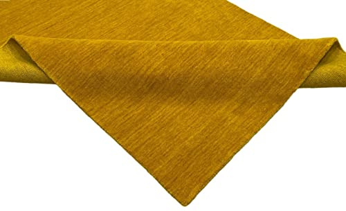 Tappeto oro 100% lana Gabbeh 120 x 180 cm tessuto a mano tinta unita G630