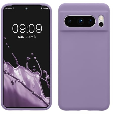 kwmobile Handyhülle für Google Pixel 8 Pro Hülle, für Pixel 8 Pro Case - Hülle Silikon - kabelloses Laden - Veilchen Lila