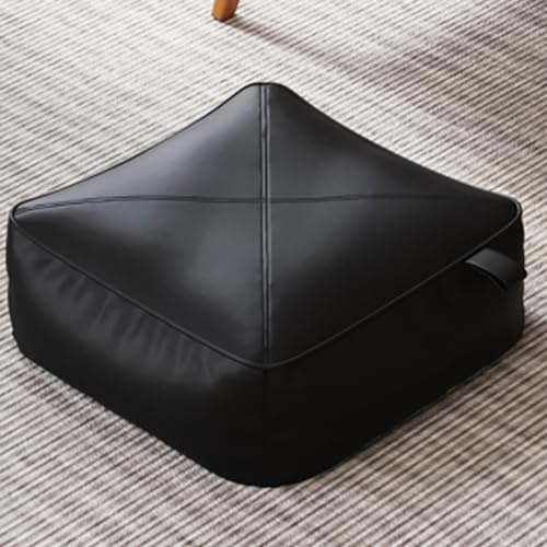ALMASI Quadratische Bodensitzkissen, Bodenkissen zum Sitzen, große Sitzkissen, Bodenkissen, Sitzgelegenheiten für Erwachsene, Yoga-Kissen, Meditationskissen 35 * 35 * 15cm Black