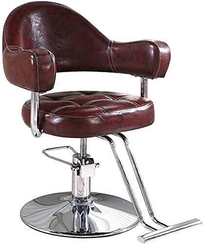 VisEnt Hydraulischer Stuhl für Geschäft oder Zuhause, Friseurstuhl, bequemer klassischer Friseurstuhl, professioneller Schneid-/Schönheitsstuhl (420 lbs) (Farbe: Grün) (Grün), praktisch (Rot)