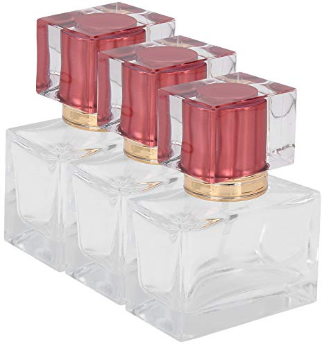 Yosoo Mist Spray Bottle, 3pcs 30ml Empty Perfume Bottle Glass Refillable Refilling Empty Perfume Bottle Cosmetic Perfume Atomizer Dispenser Easy Carry Perfume Atomiser Bottles (Red)