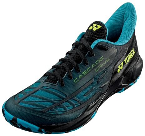 YONEX Cascade Drive – Scarpe da badminton di alta qualità per piedi stretti – uomo e donna – molti colori, Nero trasparente, 43 EU Stretta
