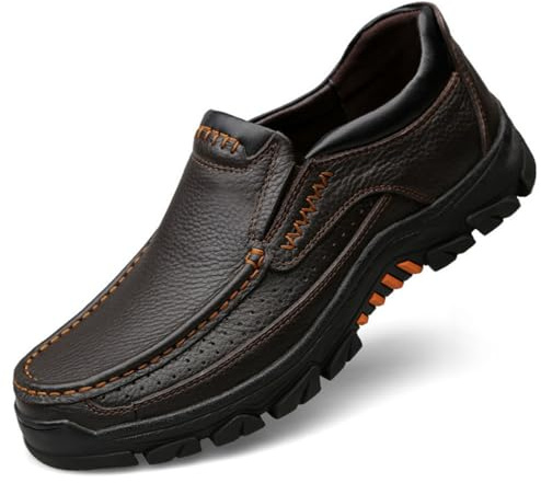 WNUKATO Chaussures Hommes Mocassins Classique Business Chaussures Cuir Chaussures Confortables et décontractées Marron 42.5 EU