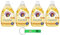 4x Chanteclair I Concentrati - Ammorbidente Concentrato, Fragranza Fiori d'Arancio e Narciso, per Capi Morbidi e Profumati - 50Lavaggi 1Lt + Portachiavi Beni Culinari in Omaggio