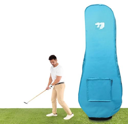 SVCEQZE Golftaschen-Abdeckungen für Regen – Tragbare Regenhaube Golftasche Schutz – wasserdichte Golftaschen-Schutzhülle mit Reißverschluss, faltbarer Regenmantel für Golftasche