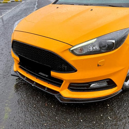 Frontlippe Frontspoiler kompatibel mit FORD Focus ST Mk3 Facelift 2015 bis 2018 mit ABE TÜV Schwarz Glänzend