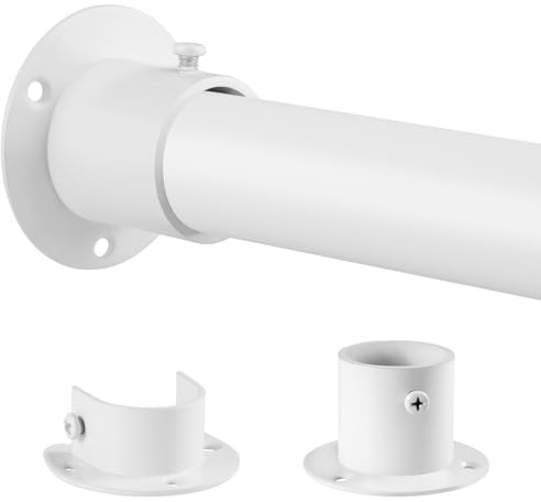 Tringle Penderie à Vêtements Extensible Blanche, Barre Penderie 74-165cm