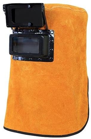jojofuny De Soldador Facial Facial Gorro De Trabajo De Aislamiento Térmico Gorro De Soldador De Piel De Vaca